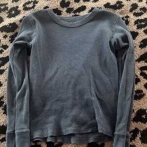 Brandy Melville Blue Long Sleeve Shirt